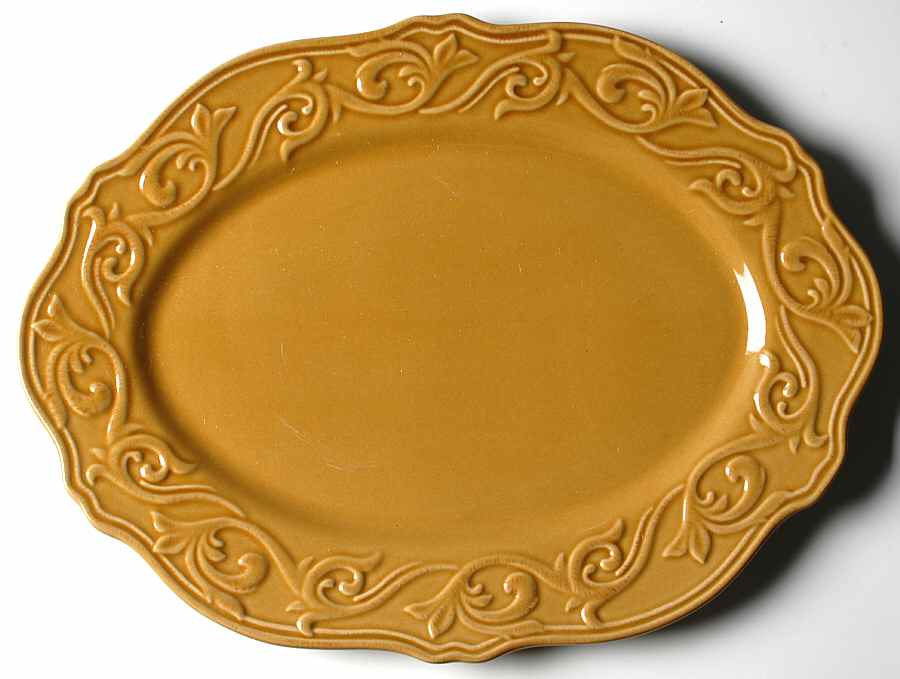 Corvella Gold 18" Oval Serving Platter by JCPenney-1