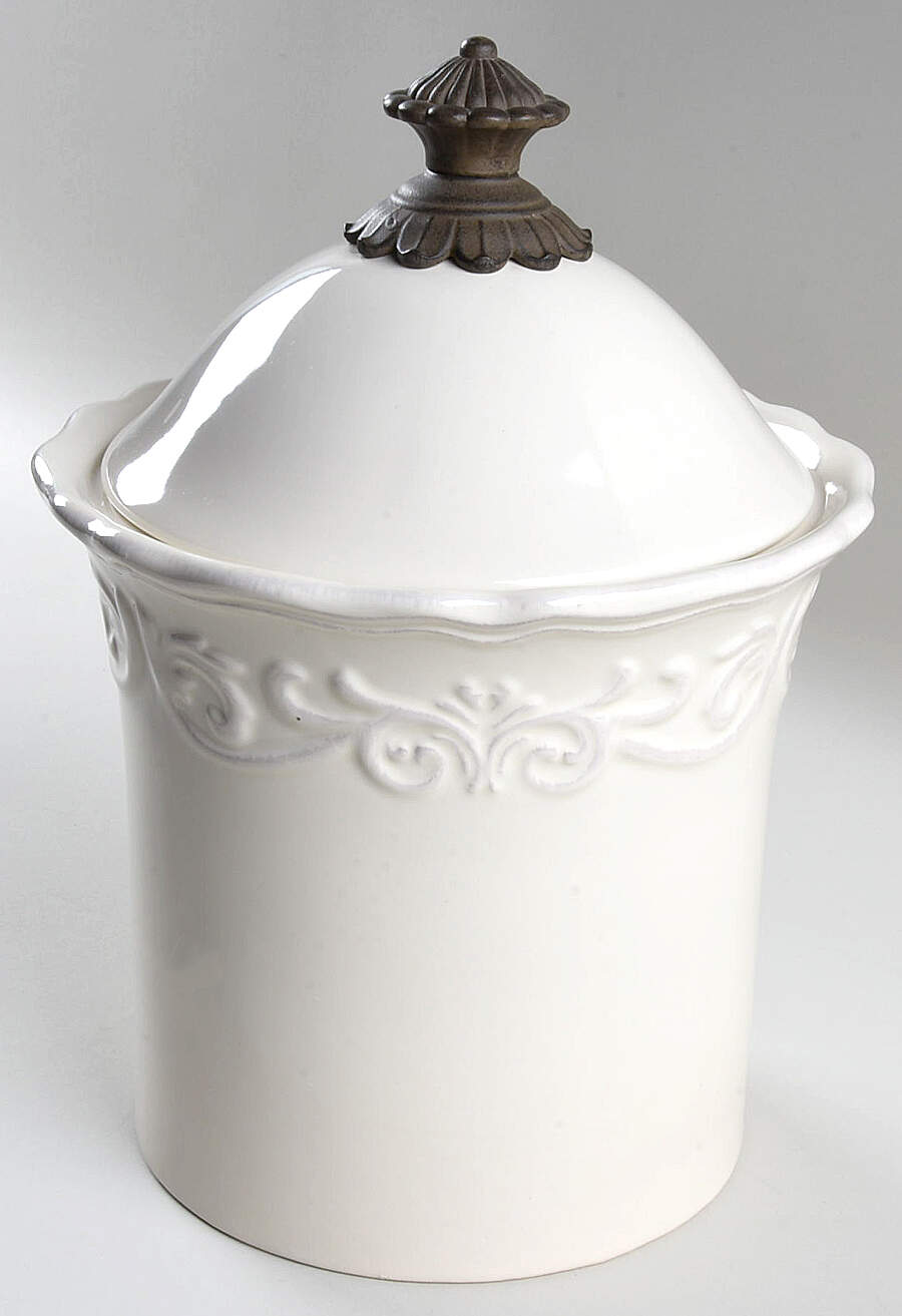 Corvella Ivory Small Canister & Lid by JCPenney-1