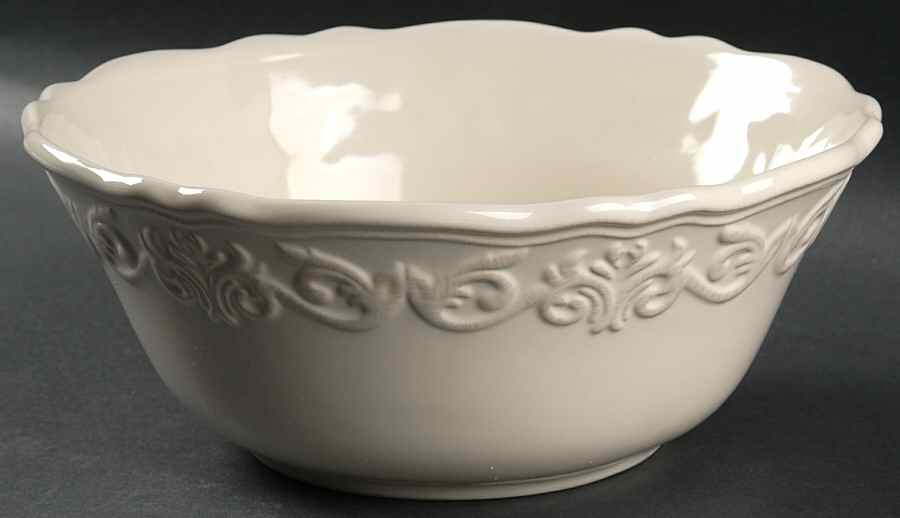 Corvella Ivory 10" Round Serving Bowl by JCPenney-1