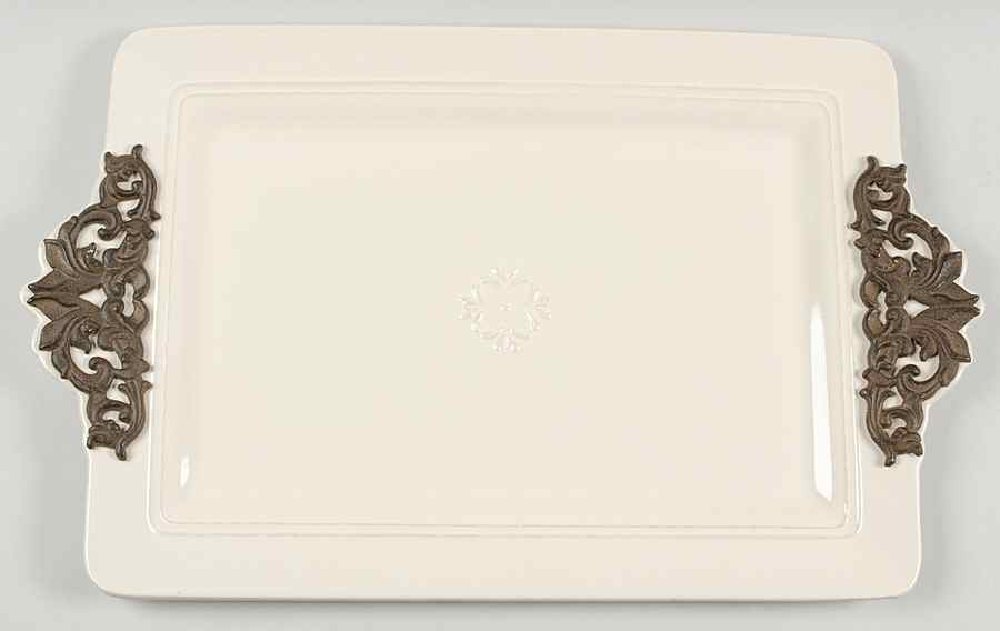 Corvella Ivory 21" Rectangular Tray by JCPenney-1