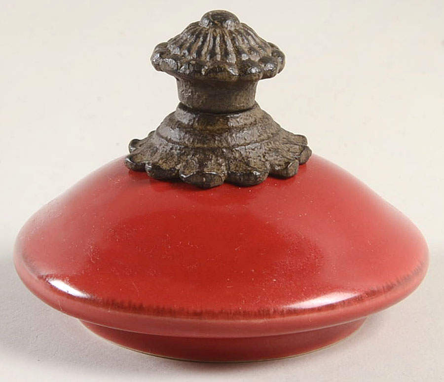 Corvella Red Lid for Sugar Bowl by JCPenney-1