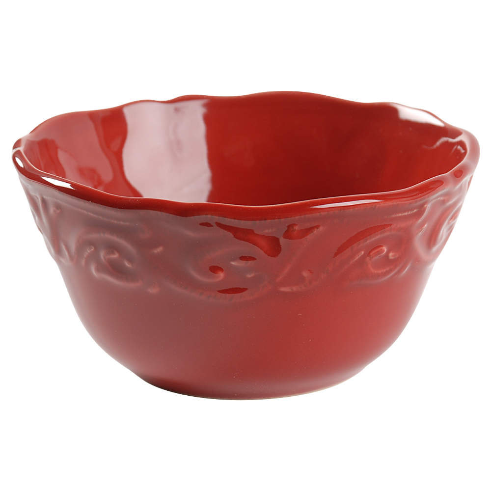 Corvella Red Soup/Cereal Bowl by JCPenney-1