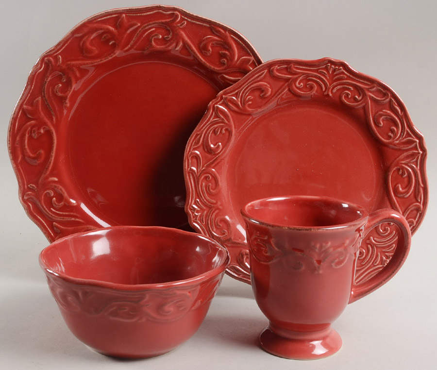 Corvella Red 4 Piece Place Setting by JCPenney-1