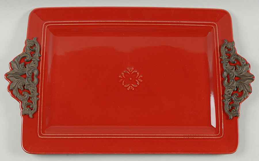 Corvella Red 21" Rectangular Tray by JCPenney-1