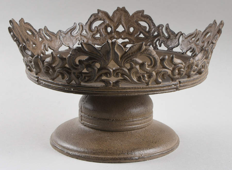 Corvella Taupe Metal Stand for 12" Salad Serving Bowl by JCPenney-1