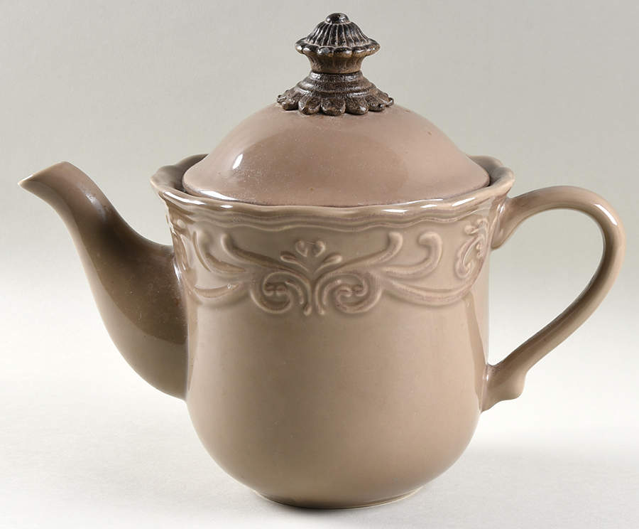 Corvella Taupe Teapot & Lid by JCPenney-1