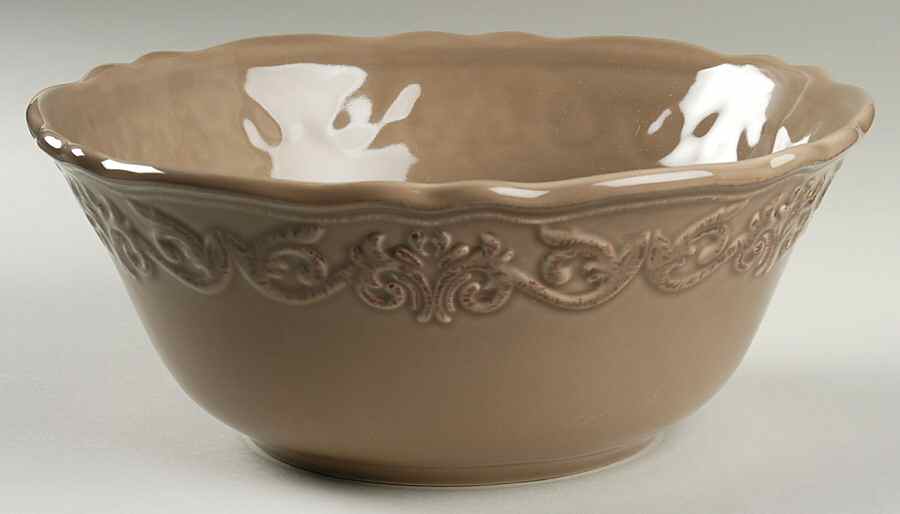 Corvella Taupe 10" Round Serving Bowl by JCPenney-1