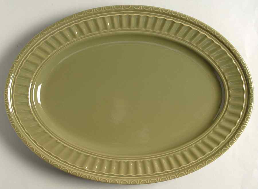 Italiana Dark Green 14" Oval Serving Platter by JCPenney-1