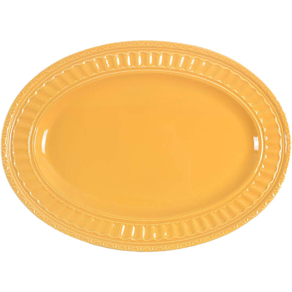 Italiana Dark Yellow 12" Oval Serving Platter by JCPenney-1