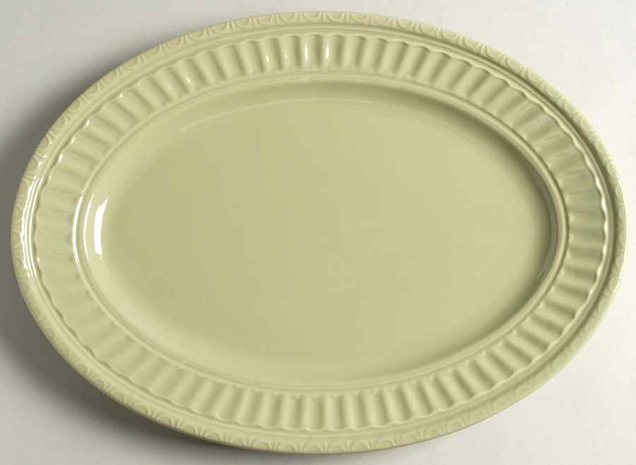 Italiana Light Green 14" Oval Serving Platter by JCPenney-1