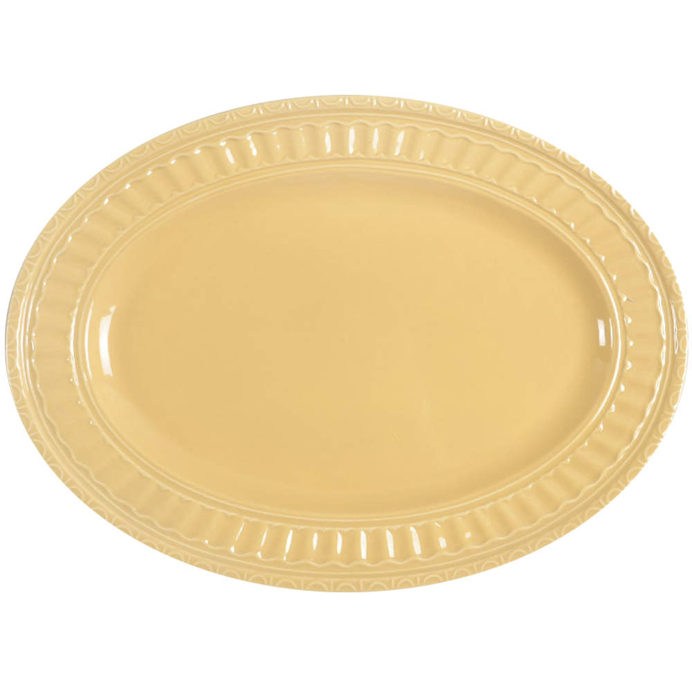 Italiana Light Yellow 12" Oval Serving Platter by JCPenney-1