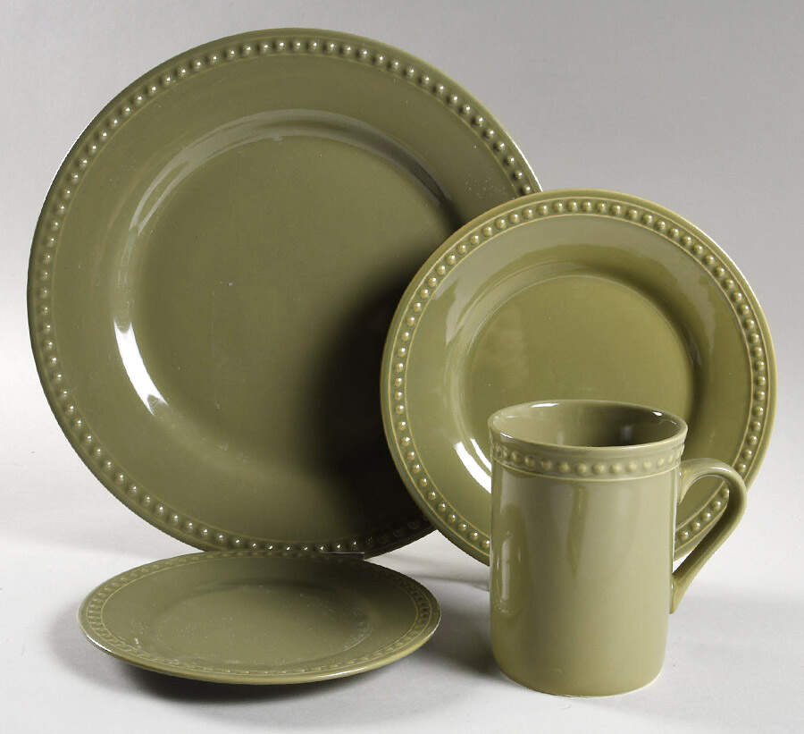 Pearl Dark Green 4 Piece Place Setting by JCPenney-1