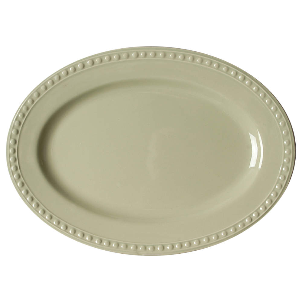 Pearl Light Green 12" Oval Serving Platter by JCPenney-1