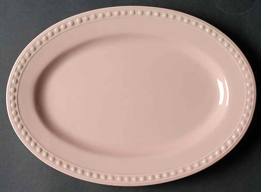 Pearl Pink 12" Oval Serving Platter by JCPenney-1