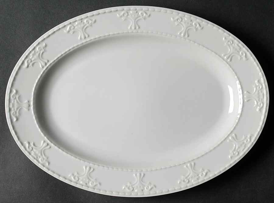Athena White 12" Oval Serving Platter by JCPenney-1