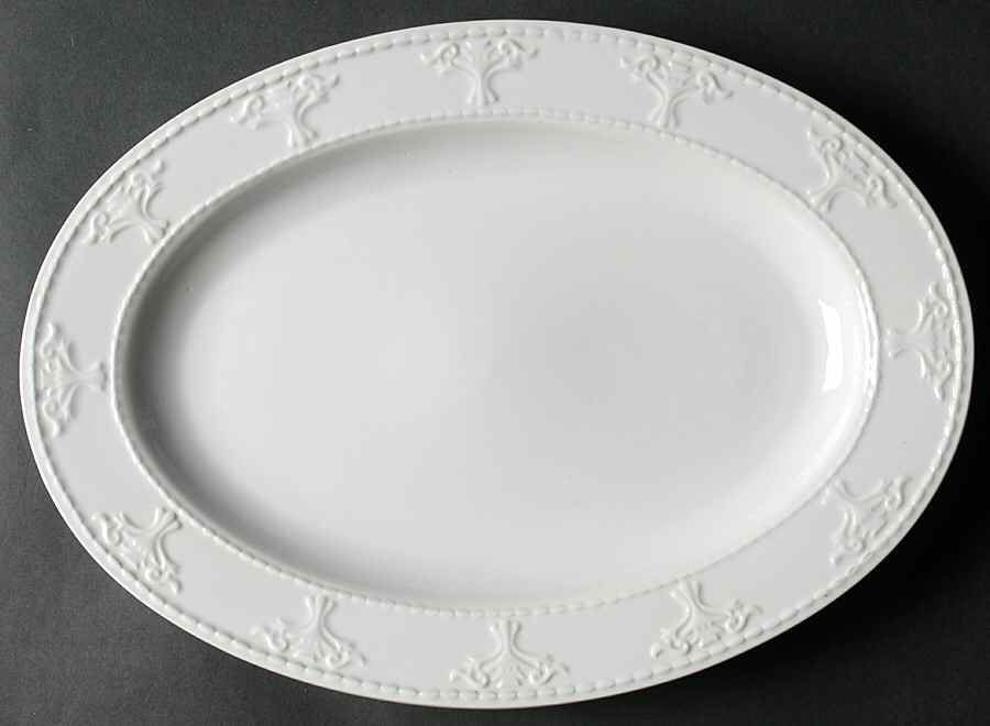 Athena White 14" Oval Serving Platter by JCPenney-1