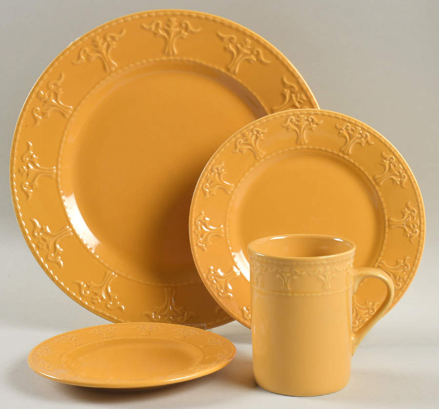 Athena Dark Yellow 4 Piece Place Setting by JCPenney-1
