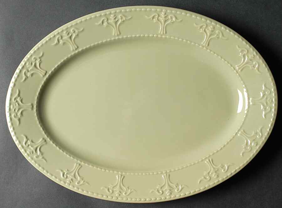 Athena Light Green 14" Oval Serving Platter by JCPenney-1