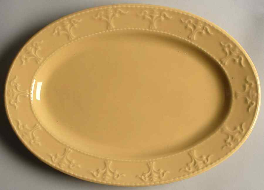 Athena Light Yellow 12" Oval Serving Platter by JCPenney-1