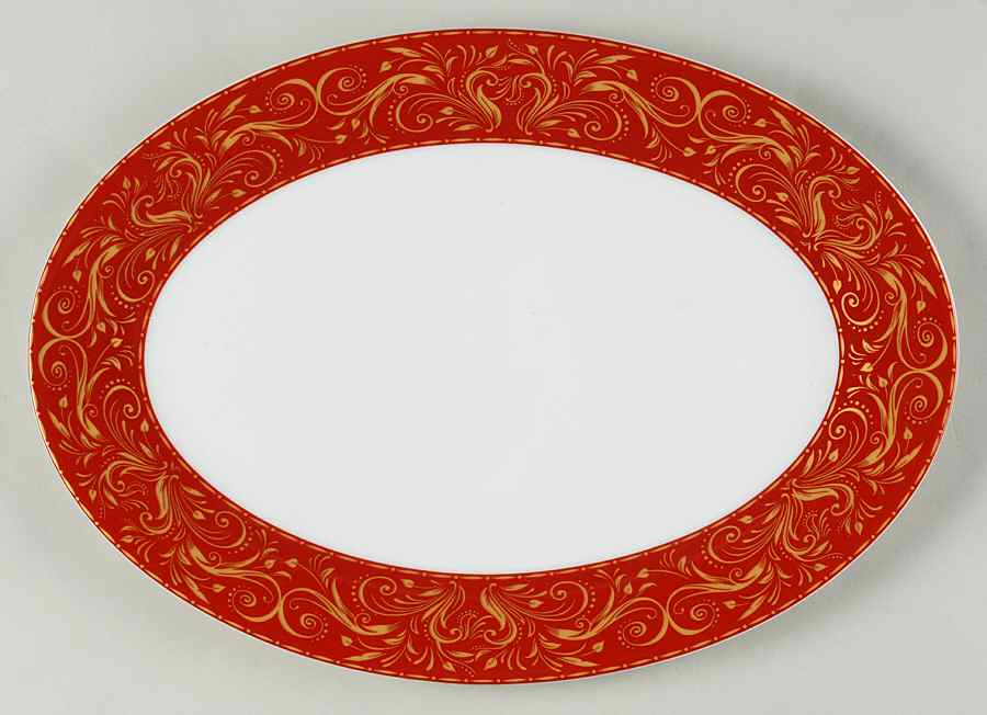 Montalira Red 12" Oval Serving Platter by JCPenney-1