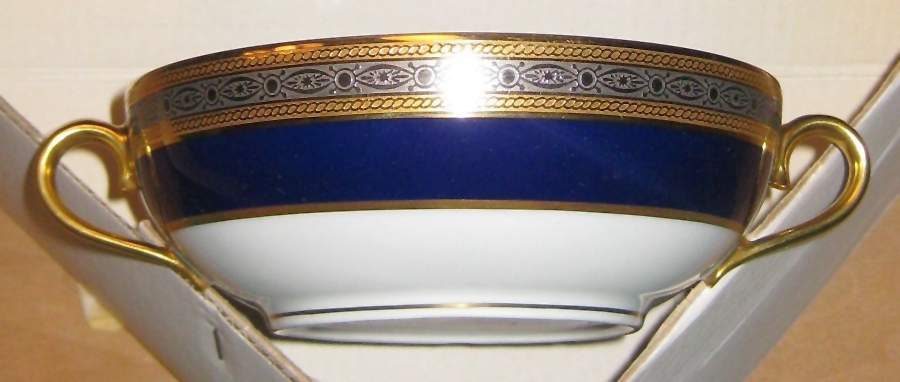 Nouans Flat Cream Soup Bowl & Saucer Set by Jammet Seignolles-1
