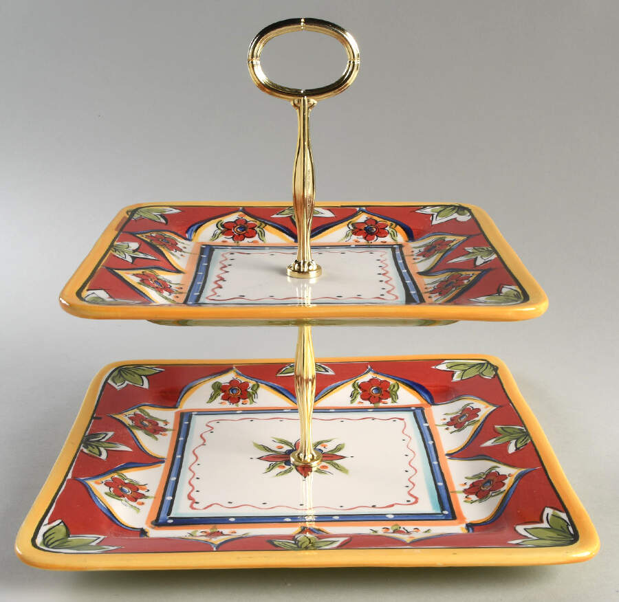 Dionisa 6 5/8"-10"  2 Tiered Serving Tray (Dp, Sp) HC by JCPenney-1