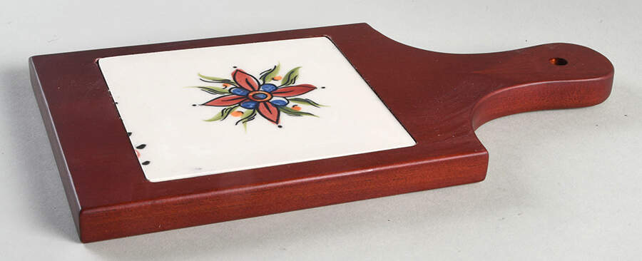 Dionisa 10" Rosewood Cheese Board with Tile  HC by JCPenney-1