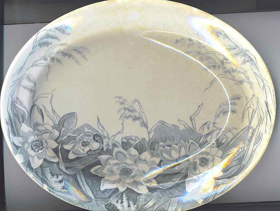 Lily 12" Oval Serving Platter by George Jones & Sons-1