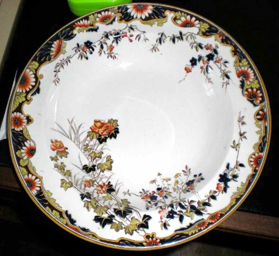 Chatsworth Multicolor Rim Soup Bowl by George Jones & Sons-1