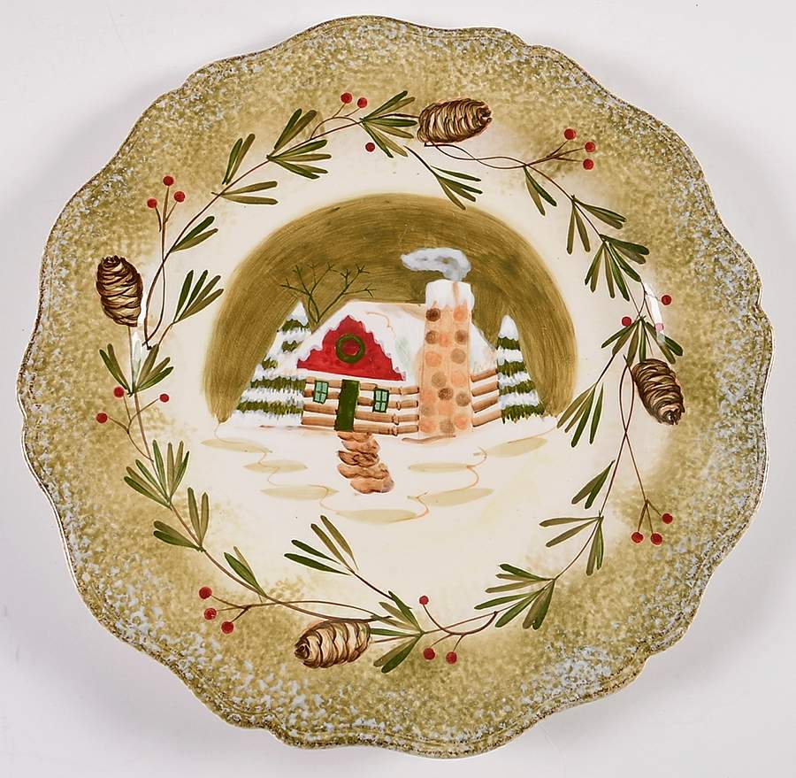Winter Lodge Dinner Plate by Jay Import-1