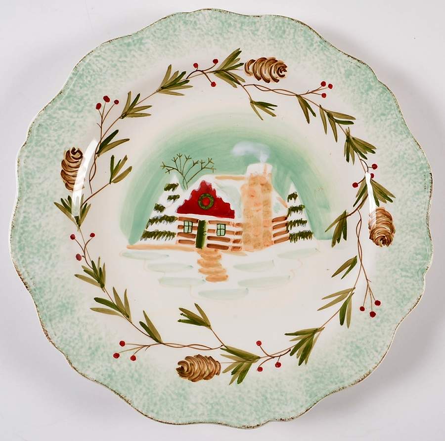 Winter Lodge Dinner Plate by Jay Import-1