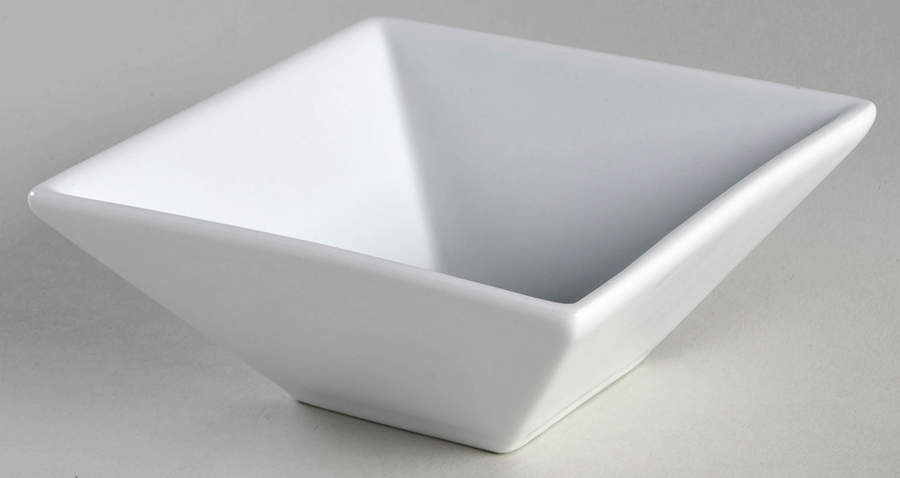 White Dinnerware Collection Hard Square Fruit/Dessert (Sauce) Bowl by JCPenney-1