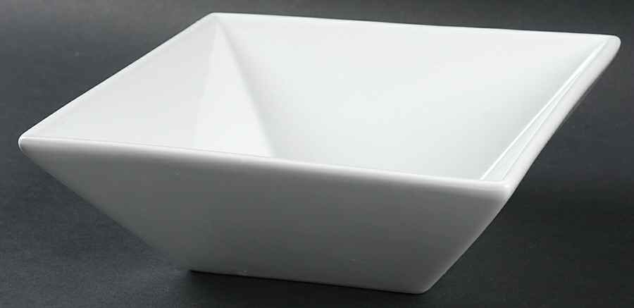 White Dinnerware Collection Hard Square Soup/Cereal Bowl by JCPenney-1