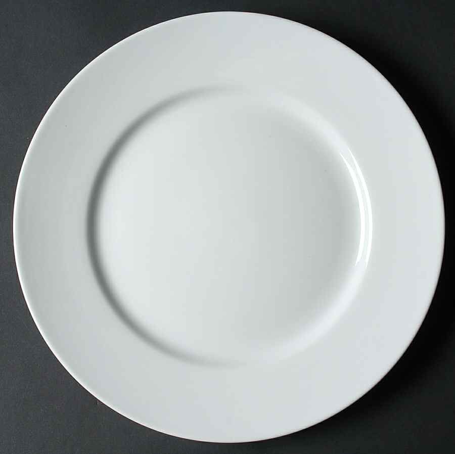 White Dinnerware Collection (Round, Rim) Dinner Plate by JCPenney-1