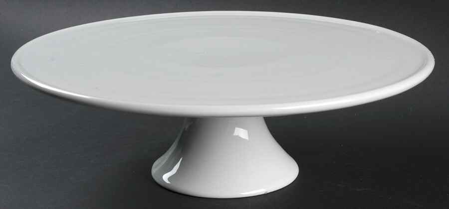 White Dinnerware Collection (Accessories) 12" Diameter Pedestal Cake Stand by JCPenney-1