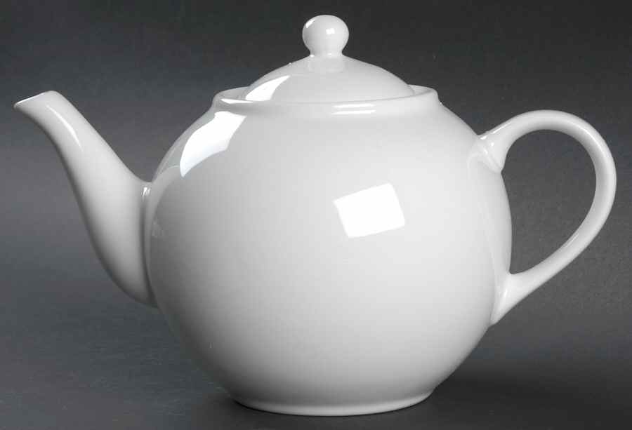 White Dinnerware Collection (Accessories) Teapot & Lid by JCPenney-1