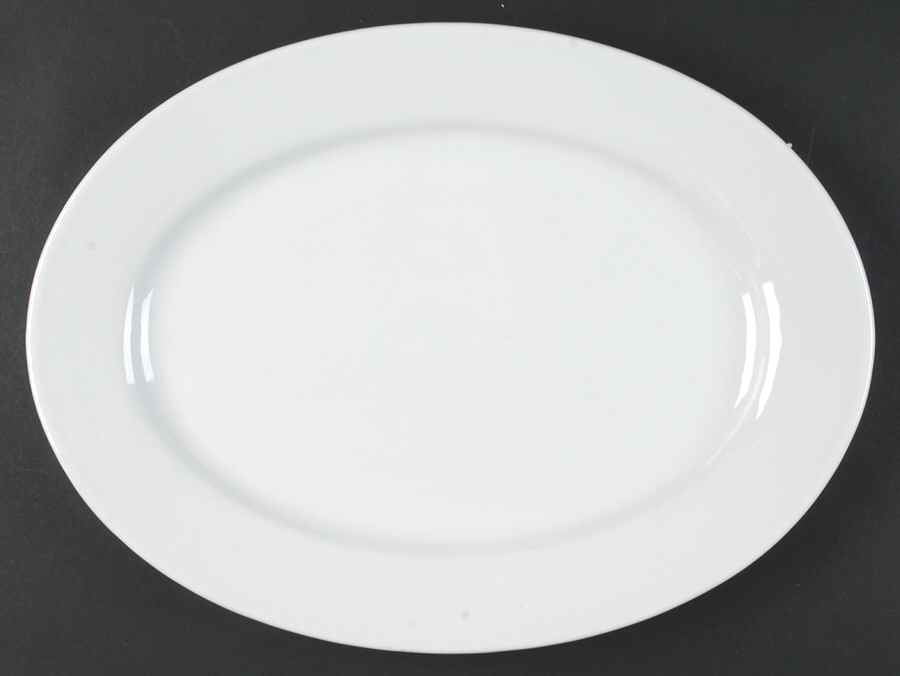 White Dinnerware Collection (Accessories) 16" Oval Serving Platter by JCPenney-1
