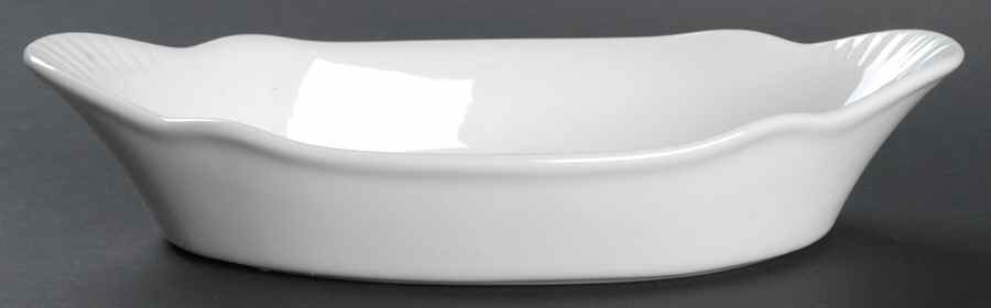 White Dinnerware Collection (Accessories) 9" Individual Augratin by JCPenney-1