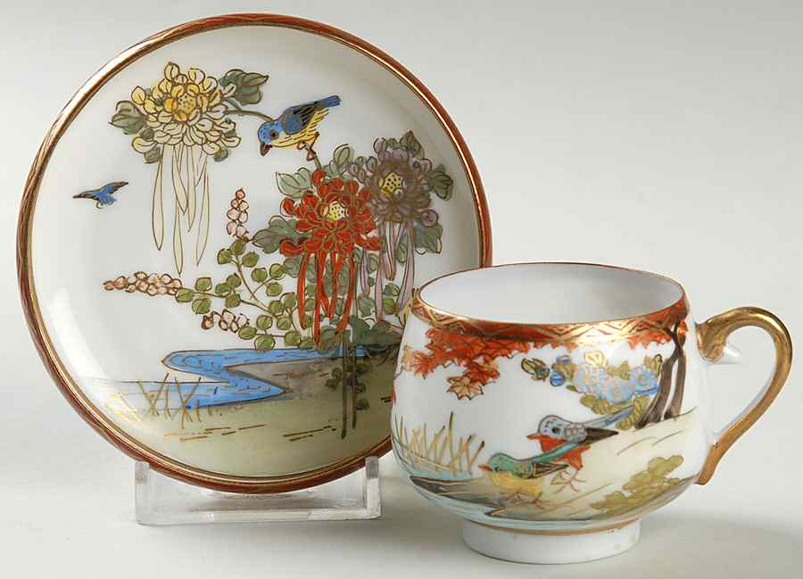 JAP900 Flat Demitasse Cup & Saucer Set by Japan-1