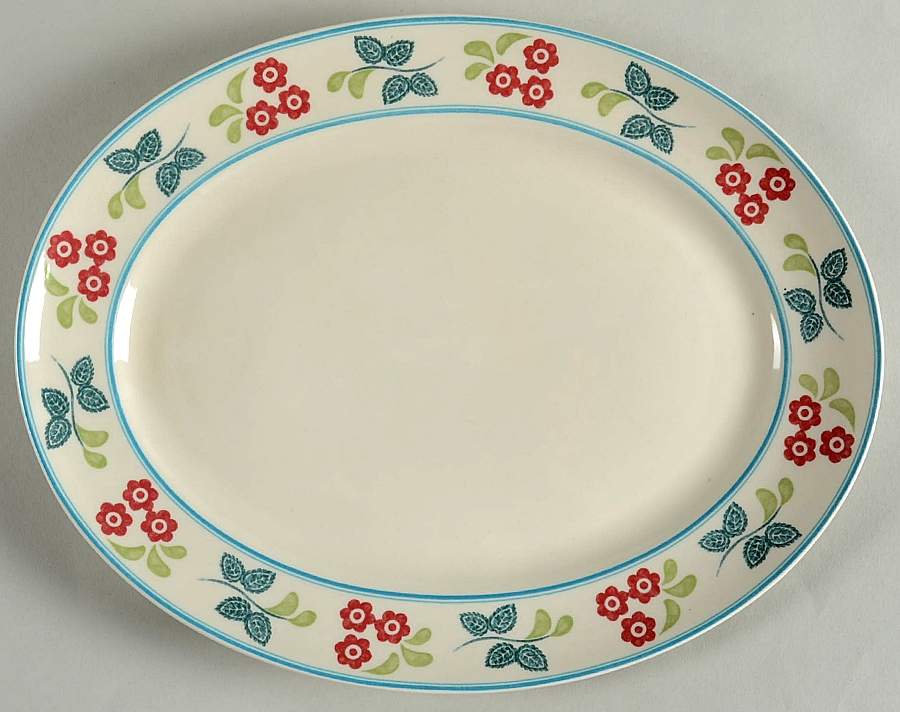 Meadow Daisy 13" Oval Serving Platter by Johnson Brothers-1