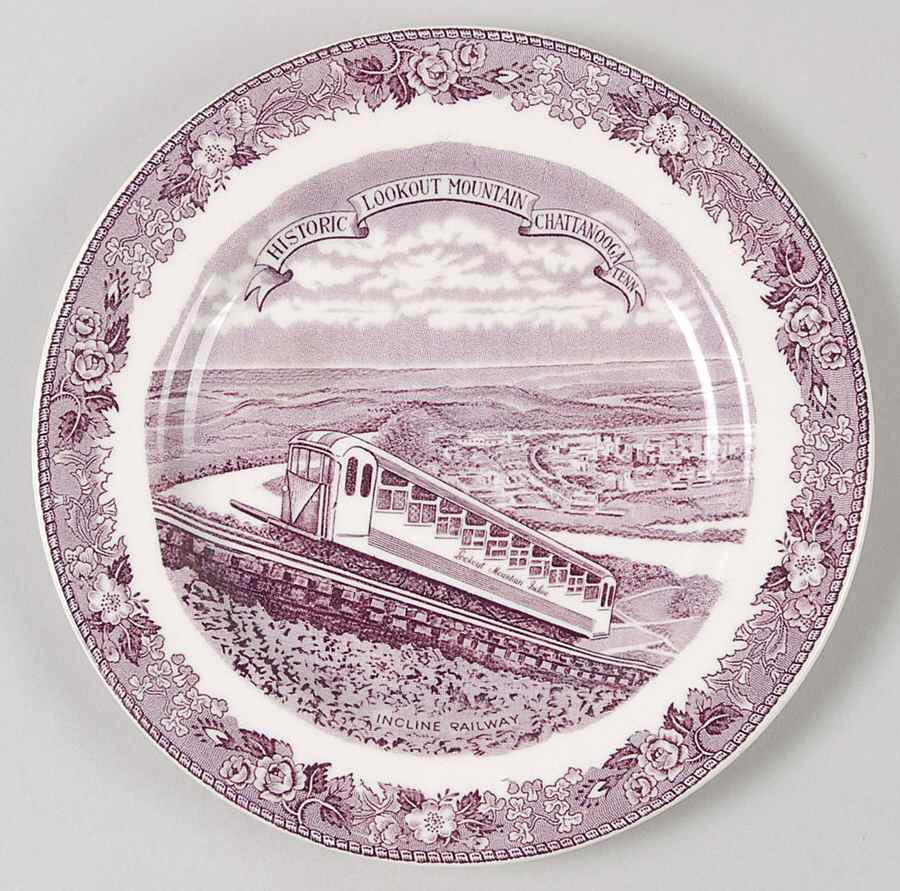Historic Lookout Mountain, Chattanooga Mulberry Bread & Butter Plate by Jonroth Studios-1