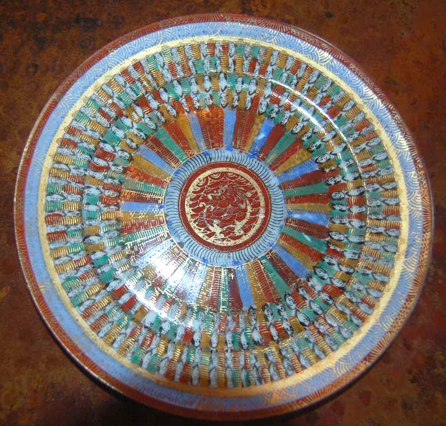 Thousand Faces (Red&Blue Band) Dinner Plate by Japan-1