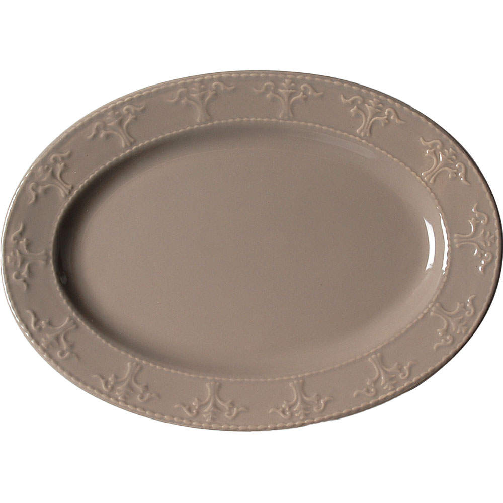 Athena Taupe 12" Oval Serving Platter by JCPenney-1