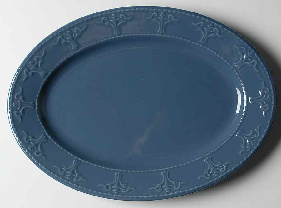 Athena Normandy Blue 14" Oval Serving Platter by JCPenney-1