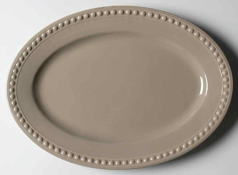 Pearl Taupe 14" Oval Serving Platter by JCPenney-1