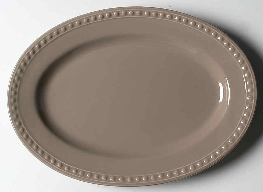 Pearl Taupe 12" Oval Serving Platter by JCPenney-1