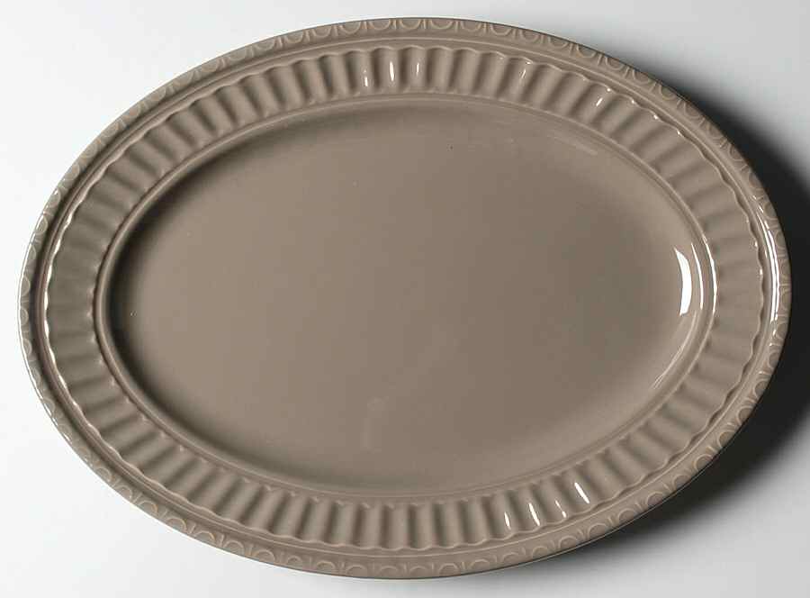 Italiana Taupe 14" Oval Serving Platter by JCPenney-1