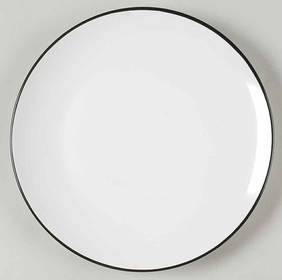 Piping White Dinner Plate by JCPenney-1