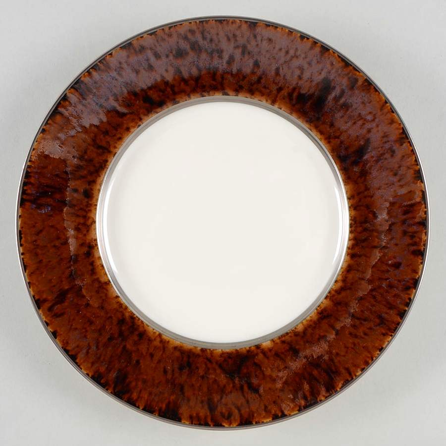 Tortoise (Platinum Trim) Salad/Dessert Plate by Jaune de Chrome-1