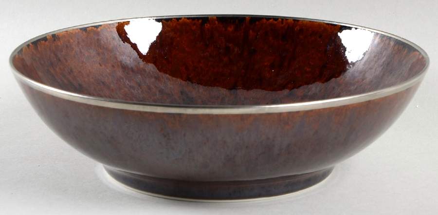 Tortoise (Platinum Trim) Soup/Cereal Bowl by Jaune de Chrome-1
